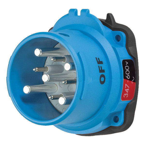 63-68147-974 - DSN60 INLET POLY BLUE SIZE 3 TYPE 4X IP 69 3P+N+G 60A 347/600 VAC 60 Hz +4 AUX